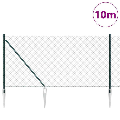 Poteau de clôture Vidaxl vert 10 x 1,4 m (maille 60 x 60 mm)