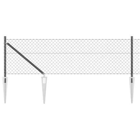 Poteau de clôture Vidaxl gris 10 x 0,8 m (maille 40 x 40 mm)