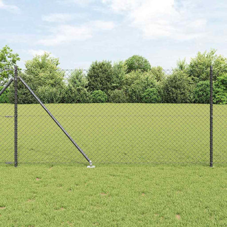 Vidaxl poteau de clôture gris 10 x 1 m (maille 40 x 40 mm) acier et PVC