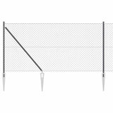 Vidaxl poteau de clôture gris 10 x 1 m (maille 40 x 40 mm) acier et PVC