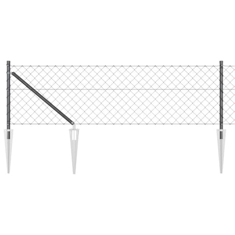 Poteau de clôture Vidaxl gris 10 x 0,4 m (maille 60 x 60 mm)
