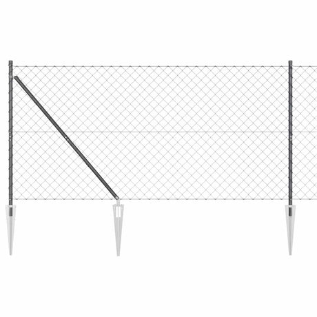 Poteau de clôture Vidaxl gris 10 x 1,4 m (maille 60 x 60 mm)