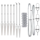 Vidaxl poteau de clôture argent 10 x 0,4 m (maille 40 x 40 mm) acier