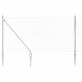 Vidaxl poteau de clôture argent 10 x 1,4 m (maille 60 x 60 mm) acier