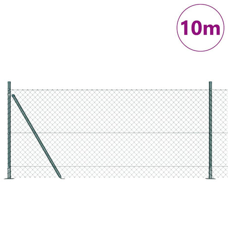 Poteau de clôture Vidaxl vert 10 x 0,8 m (maille 40 x 40 mm)