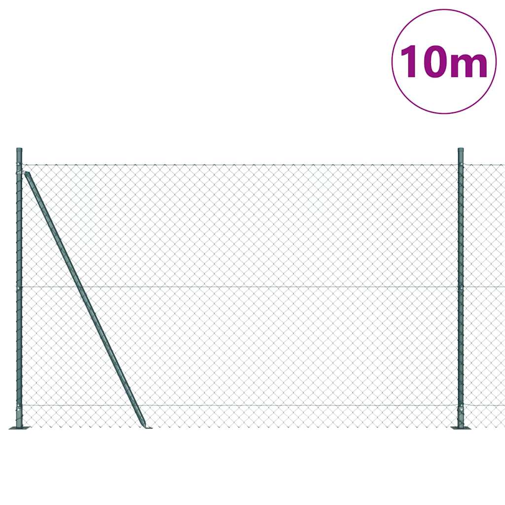 Poteau de clôture Vidaxl vert 10 x 1,4 m (maille 60 x 60 mm)