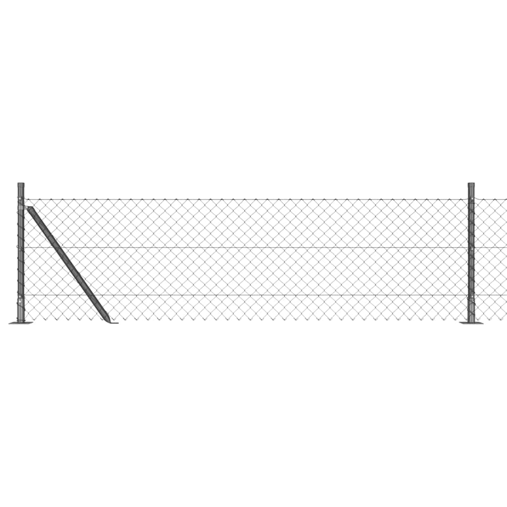 Poteau de clôture Vidaxl gris 10 x 0,4 m (maille 40 x 40 mm)
