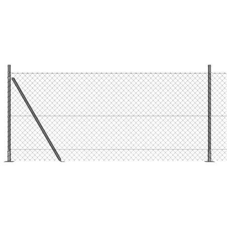 Vidaxl poteau de clôture gris 10 x 1 m (maille 40 x 40 mm) acier et PVC