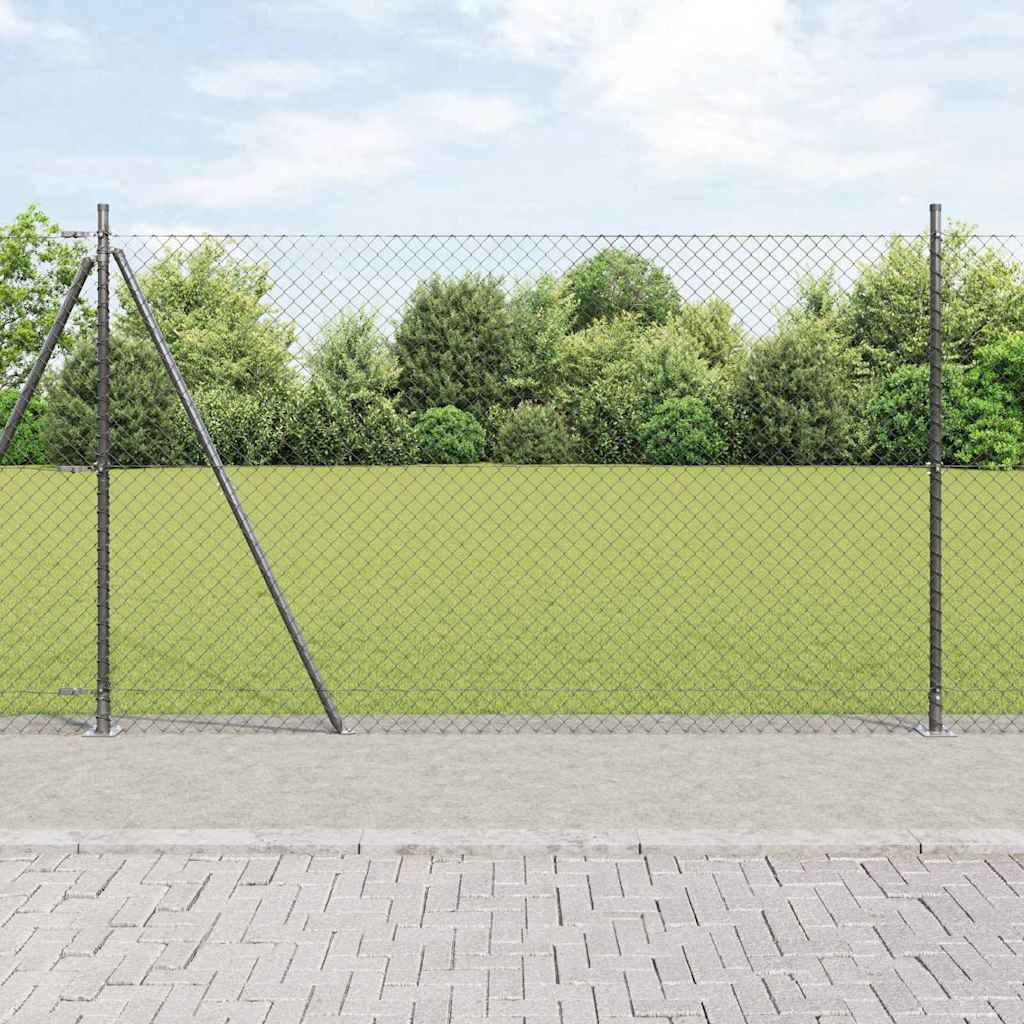 Poteau de clôture Vidaxl gris 10 x 1,5 m (maille 40 x 40 mm)