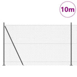 Poteau de clôture Vidaxl gris 10 x 1,5 m (maille 40 x 40 mm)