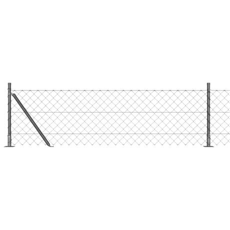 Poteau de clôture Vidaxl gris 10 x 0,4 m (maille 60 x 60 mm)