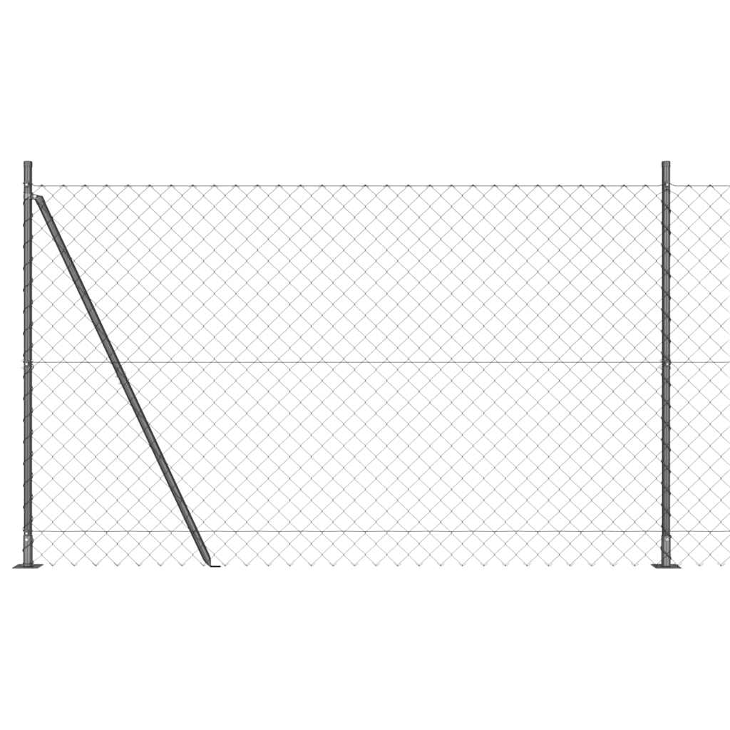 Poteau de clôture Vidaxl gris 10 x 1,6 m (maille 60 x 60 mm)