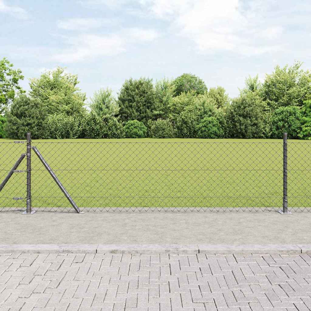 Poteau de clôture Vidaxl gris 25 x 0,4 m (maille 60 x 60 mm)