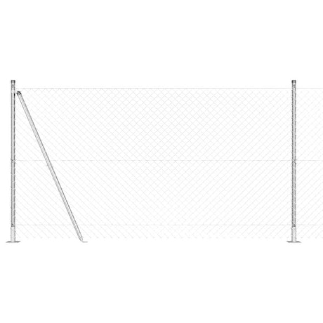 Vidaxl poteau de clôture argent 10 x 1,2 m (maille 40 x 40 mm) acier