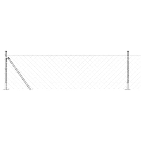 Vidaxl poteau de clôture argent 10 x 0,6 m (maille 60 x 60 mm) acier