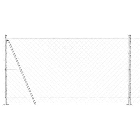 Vidaxl poteau de clôture argent 10 x 1,2 m (maille 60 x 60 mm) acier