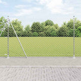 Vidaxl poteau de clôture argent 10 x 1,4 m (maille 60 x 60 mm) acier