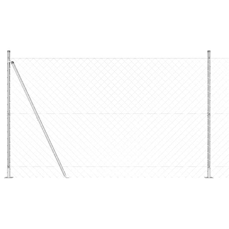 Vidaxl poteau de clôture argent 10 x 1,4 m (maille 60 x 60 mm) acier