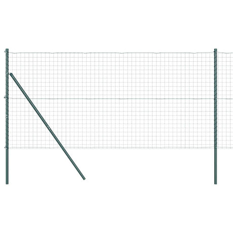 Clôture Vidaxxl avec poteau vert 1,2 x 10 m acier et PVC