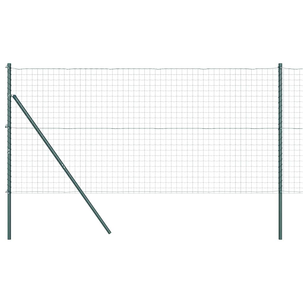 Clôture Vidaxxl avec poteau vert 1,4 x 10 m acier et PVC