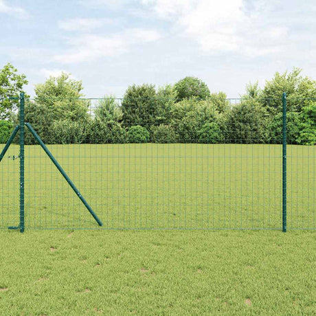 Clôture Vidaxxl avec poteau vert 1 x 10 m acier et PVC