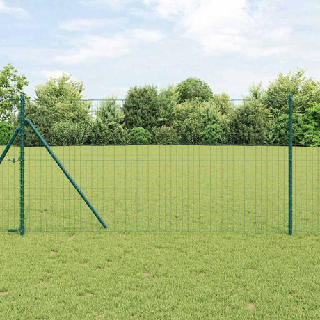 Clôture Vidaxxl avec poteau vert 1 x 10 m acier et PVC