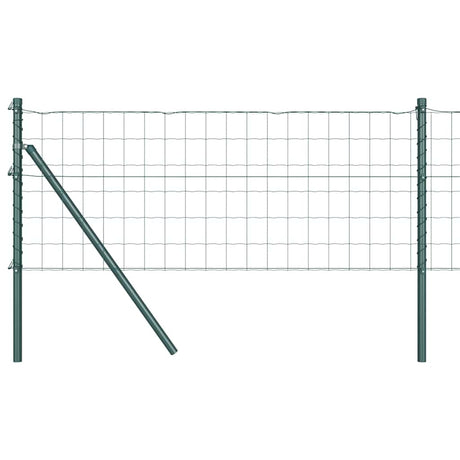 Clôture Vidaxl avec poteau vert 0,8 x 10 m acier et PVC