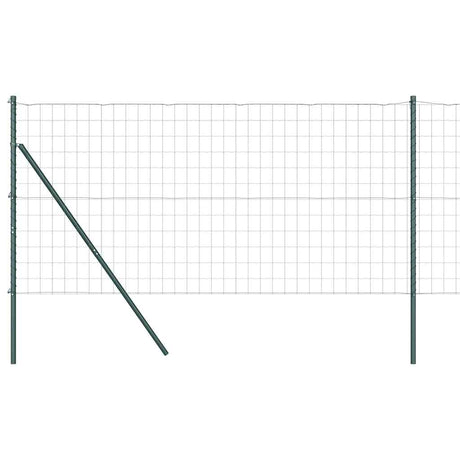 Clôture Vidaxxl avec poteau vert 1,2 x 10 m acier et PVC