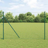 Clôture Vidaxl avec poteau vert 1,5 x 10 m acier et PVC