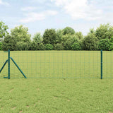 Clôture Vidaxxl avec poteau vert 0,8 x 10 m en acier