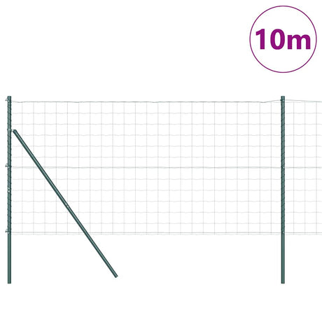 Clôture Vidaxxl avec poteau vert 1 x 10 m en acier