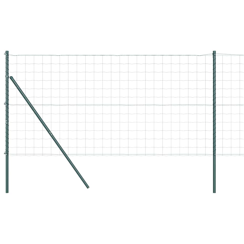 Clôture Vidaxxl avec poteau vert 1,4 x 10 m acier et PVC