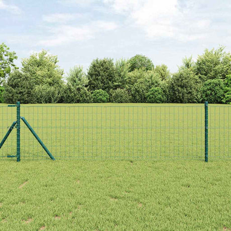 Clôture Vidaxxl avec poteau vert 0,4 x 25 m acier et PVC