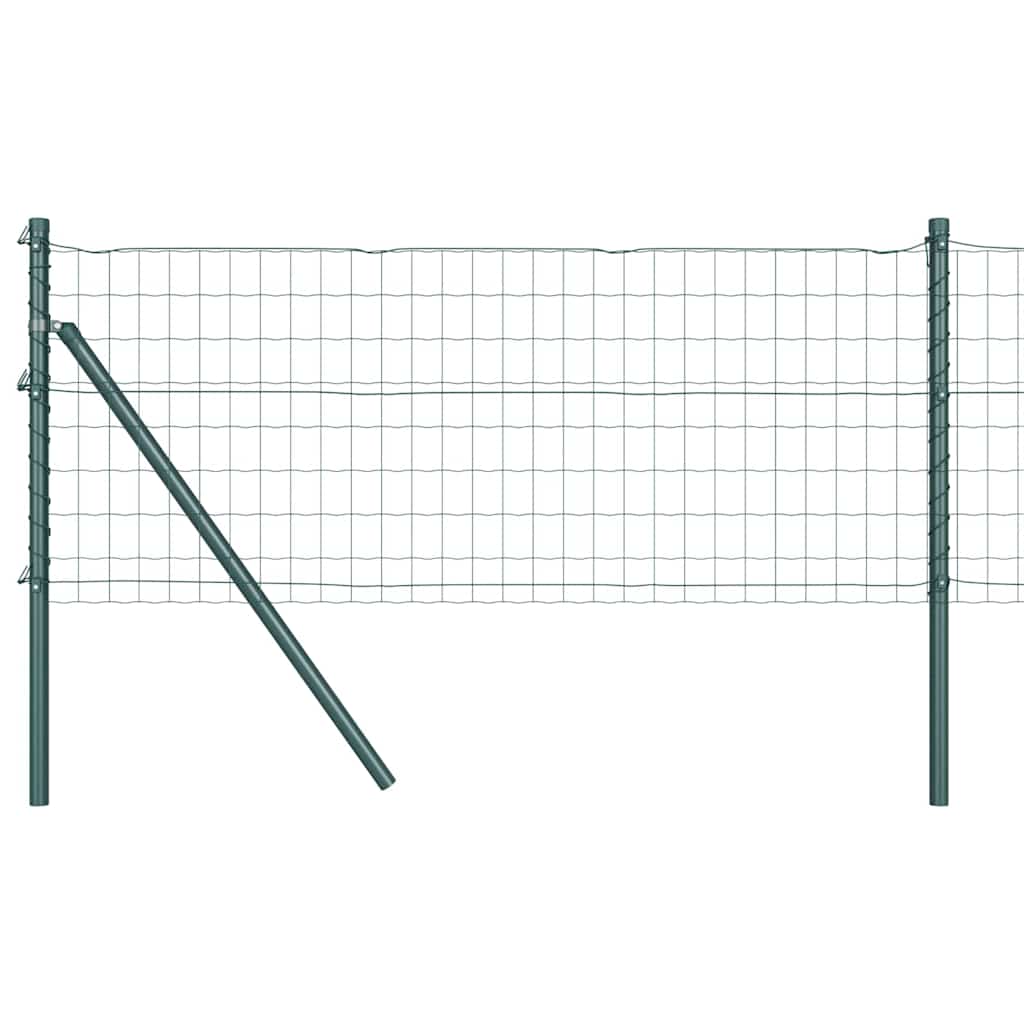 Clôture Vidaxxl avec poteau vert 0,4 x 25 m acier et PVC