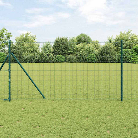 Clôture Vidaxxl avec poteau vert 1 x 25 m acier et PVC