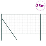 Clôture Vidaxxl avec poteau vert 1 x 25 m en acier