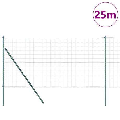 Clôture Vidaxxl avec poteau vert 1 x 25 m en acier