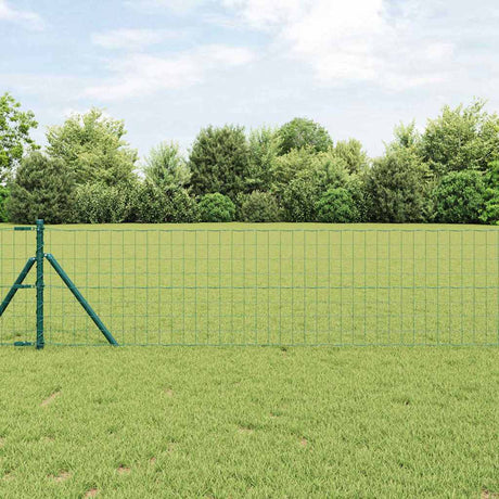 Clôture Vidaxxl avec poteau vert 0,4 x 10 m acier et PVC