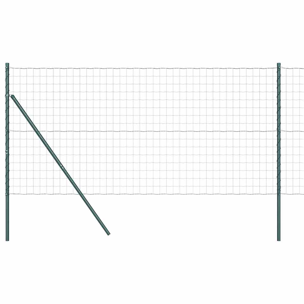 Clôture Vidaxxl avec poteau vert 1 x 10 m en acier