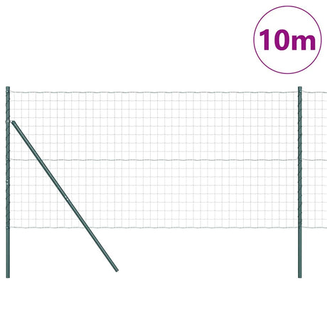 Clôture Vidaxxl avec poteau vert 1,2 x 10 m en acier
