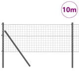 Clôture Vidaxl avec poteau gris 0,8 x 10 m acier et PVC