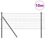 Clôture Vidaxl avec poteau gris 0,6 x 10 m acier et PVC