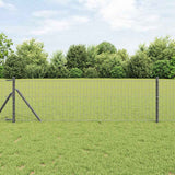 Clôture Vidaxl avec poteau gris 0,8 x 10 m acier et PVC