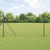 Clôture Vidaxl avec poteau gris 1,4 x 10 m acier et PVC