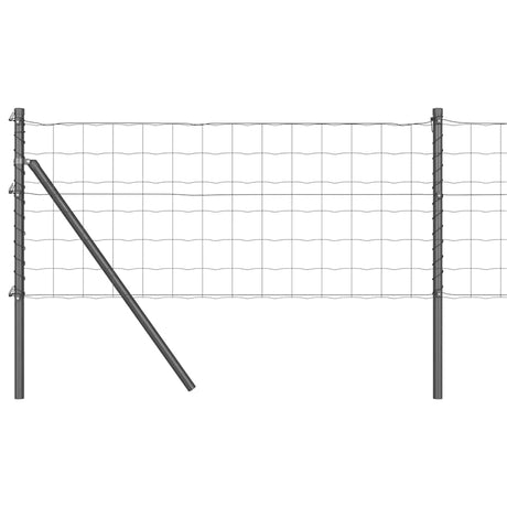 Clôture Vidaxl avec poteau gris 0,6 x 10 m acier et PVC