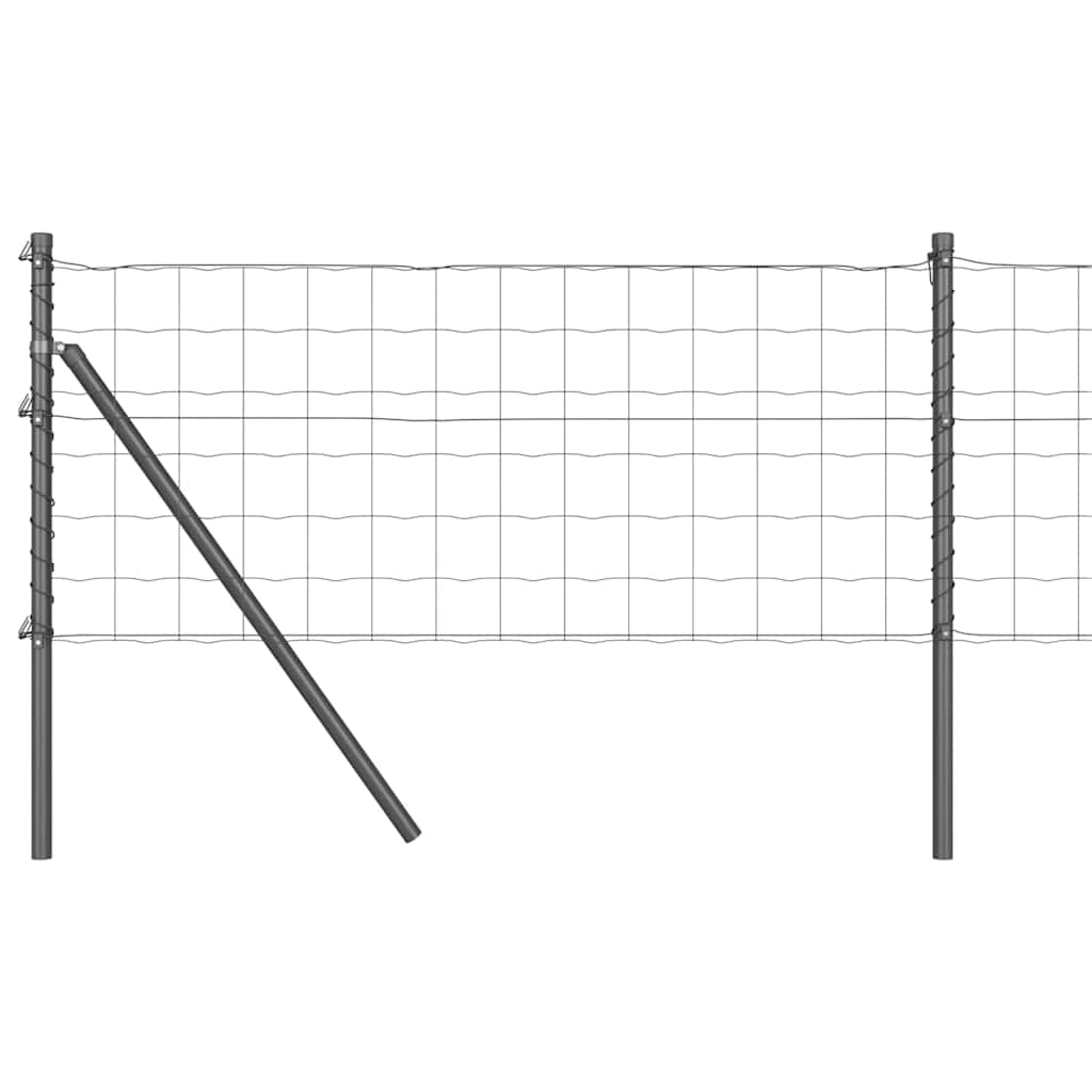 Clôture Vidaxxl avec poteau gris 0,8 x 10 m en acier