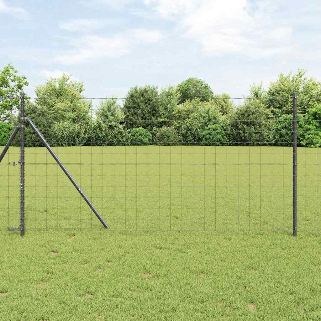 Vidaxxl clôture avec poteau gris 1 x 10 m acier