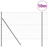 Vidaxl hek met paal grijs 1,5 x 10 m staal