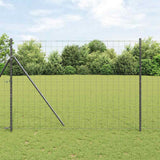Clôture Vidaxl avec poteau gris 1,6 x 10 m acier et PVC