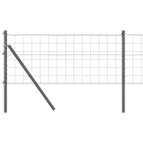 Clôture Vidaxl avec poteau gris 0,6 x 25 m acier et PVC